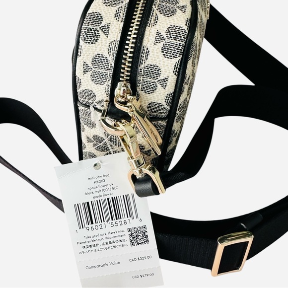 Kate Spade Black and White Floral Crossbody Bag - Picture 2 of 11